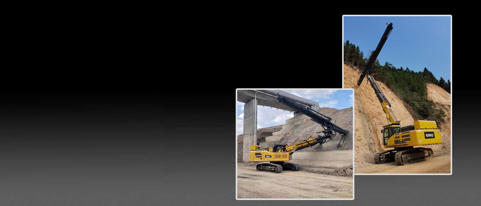 QMC Long boom rig for Slope Stabilization rig